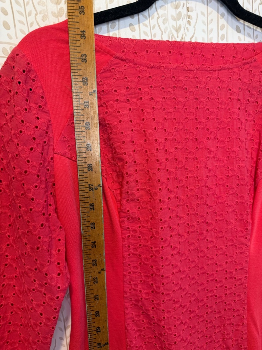 Anthropologie Tabitha Sample Eyelit Dress size 4 Red/Pink Brand NWT - Picture 8 of 8